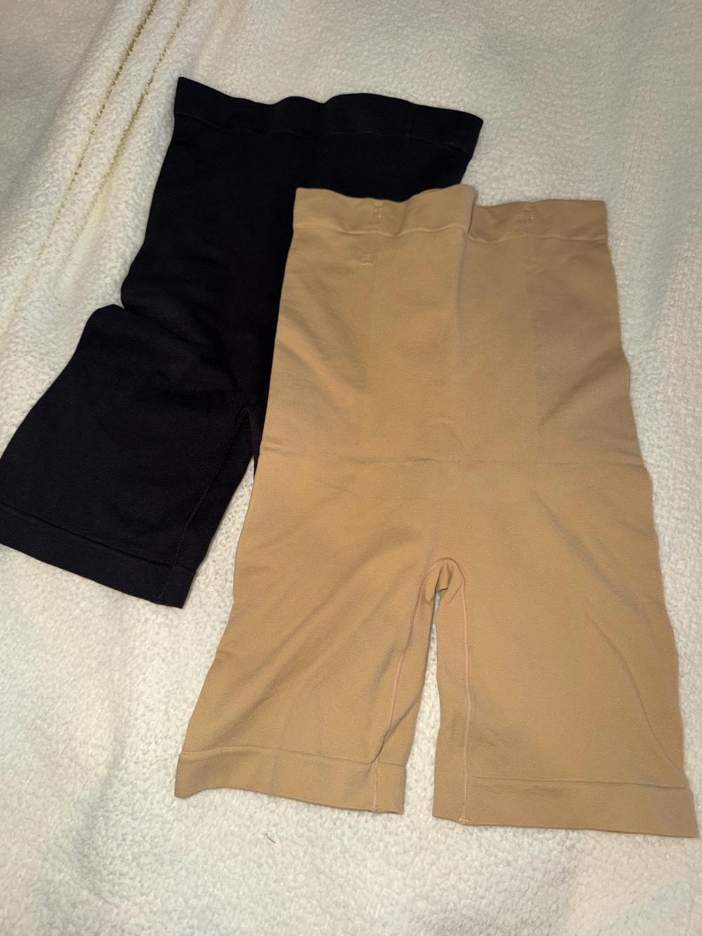 Shapermint Dual-Pack High-Waist Shaping Shorts in Black & Tan